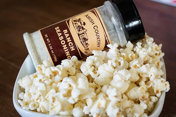 Amish Country Popcorn | Seasoning Variety Pack | BallPark Style ButterSalt - 5.5 oz and Ranch - 5.5 oz Popcorn Seasoning | Old Fashioned, Non-GMO and Gluten Free