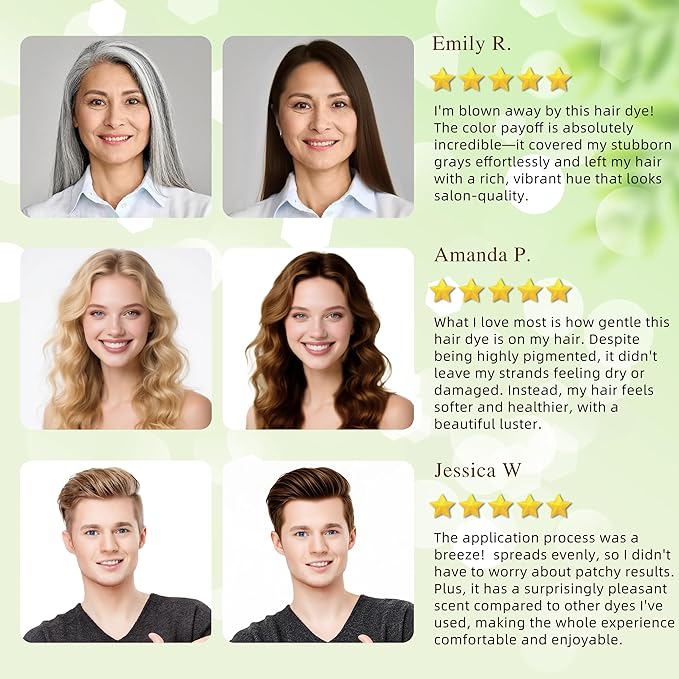 Hair Dye Shampoo 3 in 1 for Gray Hair Coverage, Argan nut Natural Shampoo Hair Dye for Women & Men/Ammonia-Free 500ml(Chestnut Brown)