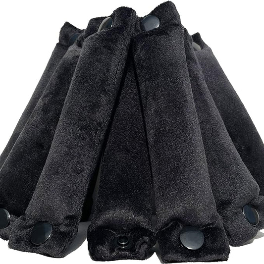 Aimin Hair Heatless Hair Curlers No Heat, Heatless Curls Overnight Blowout Rods, No Heat Hair Curlers To Sleep In, Soft Flexi Rods For Long Hair, Thick Curling Rod Styling Tools(20pcs black)