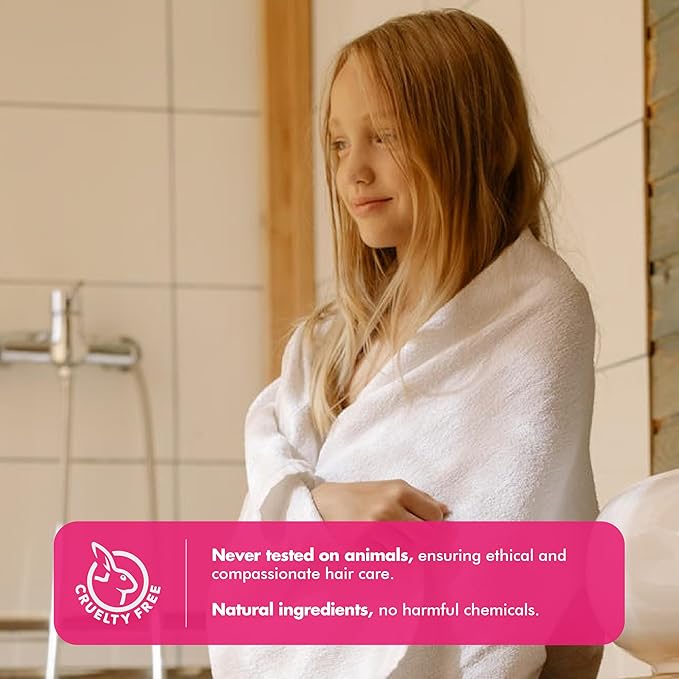 Hydrolyzed Oat Protein + Squalane Shampoo Bar for Girls - 4.5oz - For all Hair Types - Gentle on sensitive Eyes & Scalp - Natural, Tear-Free, Sulfate & Paraben-Free - Made in USA - 4.5oz