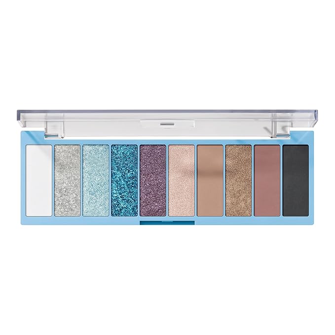 e.l.f. Perfect 10 Eyeshadow Palette, Ten Ultra-pigmented Blue & Purple Metallic Shades, Blendable Formula, Vegan & Cruelty-Free, Intergalactic