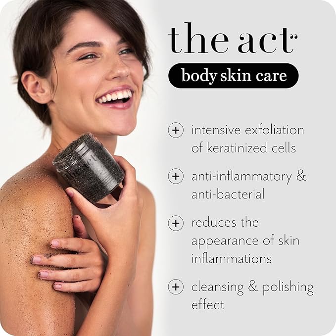 Exfoliating Balancing Body Scrub with Black Cumin Oil - Sea Salt Formula for Smooth & Radiant Skin - Home Spa Care, Gift for Women Men, Vegan, Organic 10.58 Oz