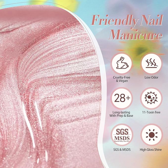 Born Pretty Magnetic Gel Nail Polish Water Light Magnetic Eye Gel Jelly Glass Crystal Glitter Shimmer Auroras Magnetic Gel Nail Art Manicure Kit 6PCS