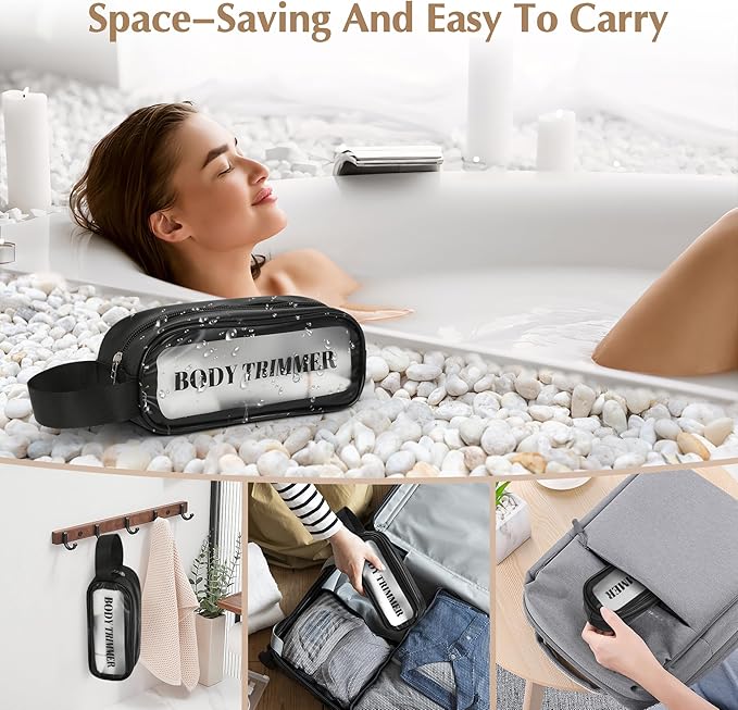 Electric Bikini Trimmer for Women - 5 in 1 Rechargeable Electric Razors for Women, IPX7 Waterproof Pubic Hair Trimmer, Painless Womens Body Shaver, Facial Razor & Nose Hair Shaver, White