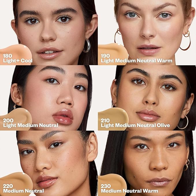 Kosas Revealer Skin-Improving Foundation with SPF 25 Protection - Hydrate, Brighten, Soothe, Plump, Protect Skin -Smoothing Texture, Natural Finish and Clean Formula - Light Medium Neutral 200