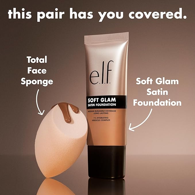 e.l.f. Soft Glam Foundation, Medium Coverage, Long-Lasting & Buildable Foundation For A Smooth, Satin Finish, Vegan & Cruelty-Free, 15 Fair Warm