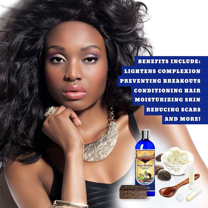 Organic, Anti-Bacterial OSE DUDU LIQUID BLACK SOAP GEL 2 LB (32 oz) Acne Eczema Dry Skin Psoriasis Scar Removal Face and Body Wash Skin Care (GHANA)