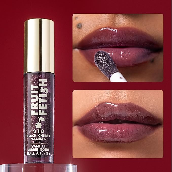 Milani Lip Oil with Vitamin E for Instant Hydration, Fruit Extract Infused Lip Treatment and Moisturizing Lip Gloss - Black Cherry Vanilla