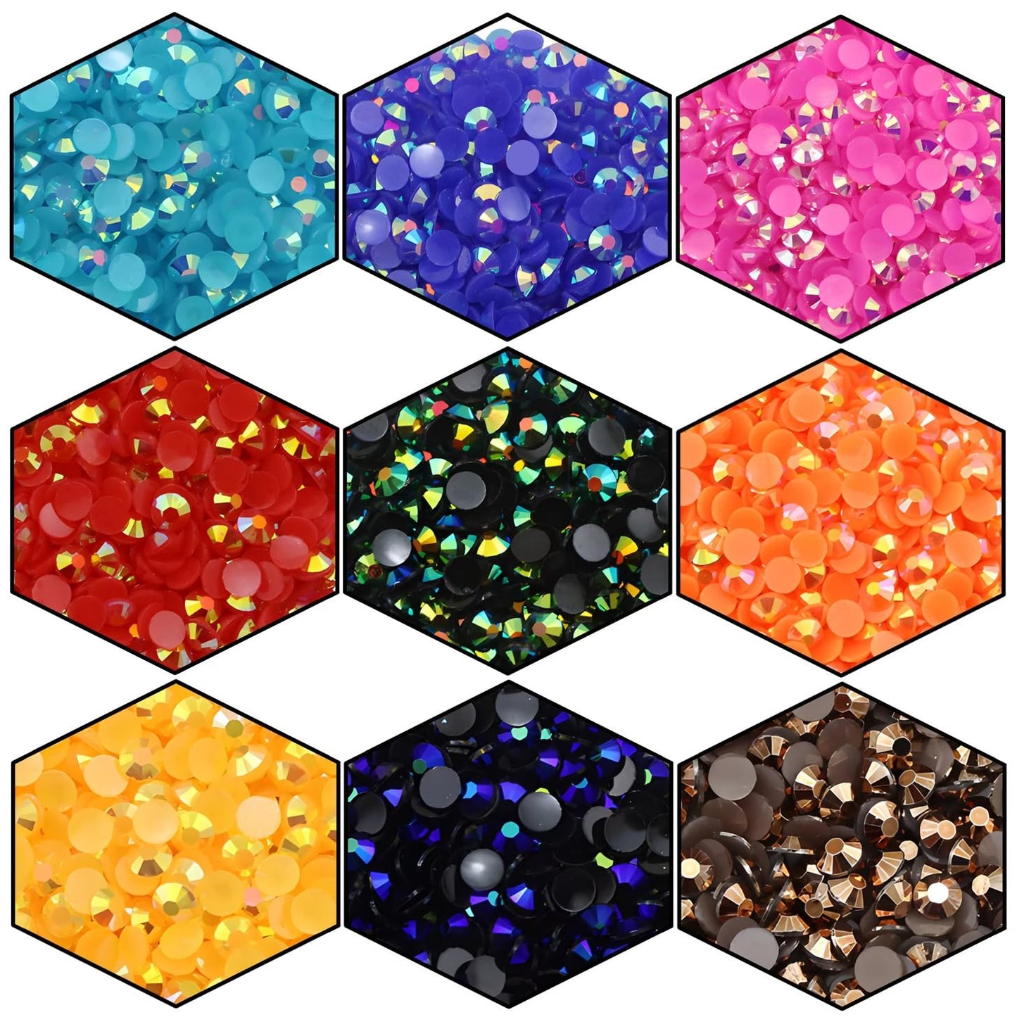 4500 Pcs SS6 2mm AB Flatback Rhinestones for Nails Art Crafts Glitter Round Shine Gems Crystals DIY Clothes Shoes （Bronze AB）