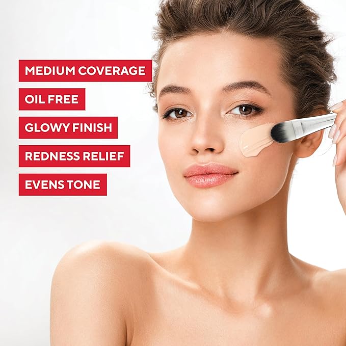 Mirabella Skin Tint Creme Liquid Foundation Makeup, Oil-Free Mineral Foundation for Medium Coverage - w/Hyaluronic Acid, Squalane, & Allantoin for All Skin Types - IN Neutral