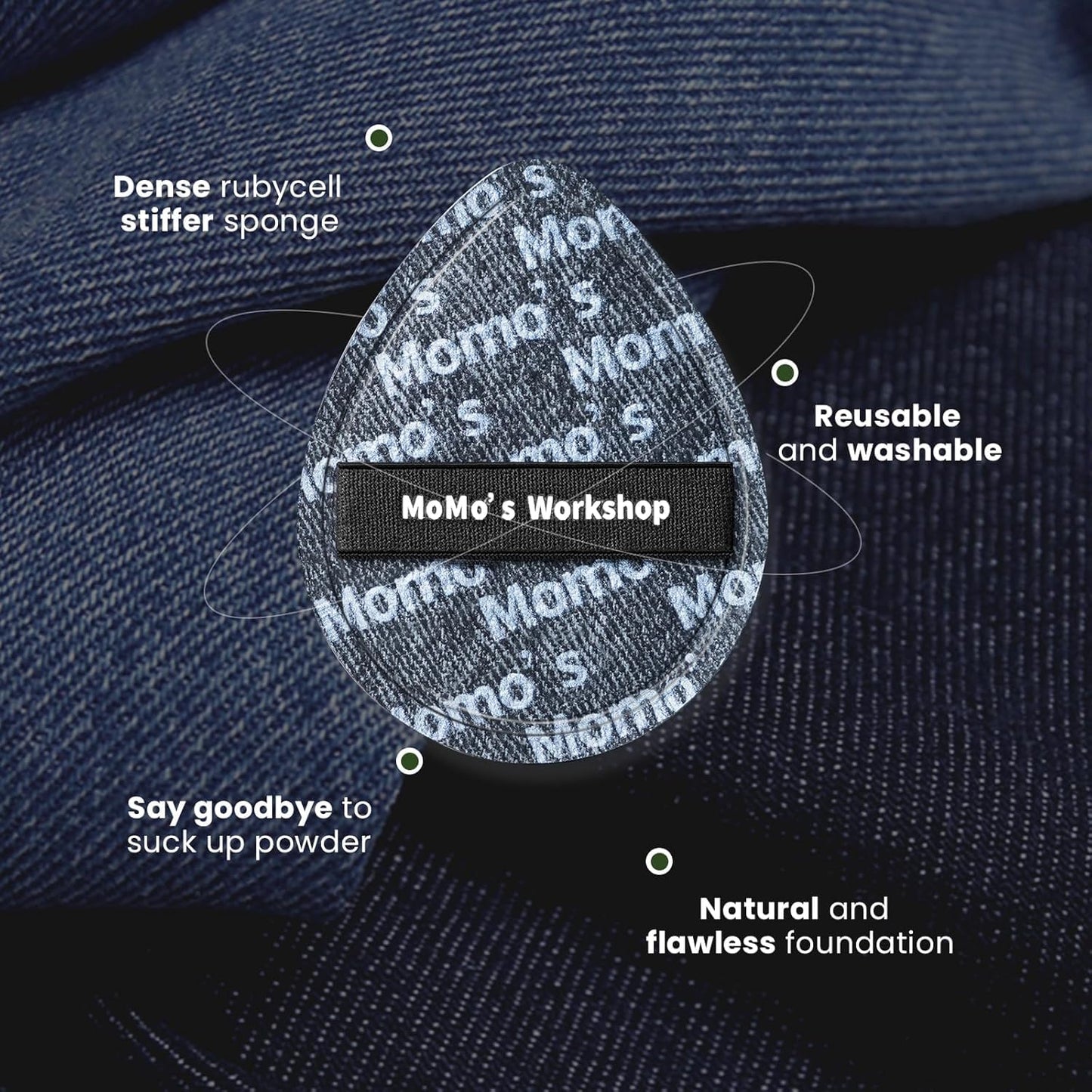 Momo's Workshop Makeup Sponge 2.99IN, Large Foundation Sponge For Foundation Concealer or Cushion, Latex Free Soft Cushion Puff Sponge for Face,1pcs