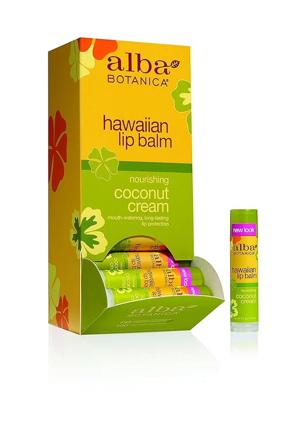 Alba Botanica Coconut Cream Lip Balm, 0.15 oz