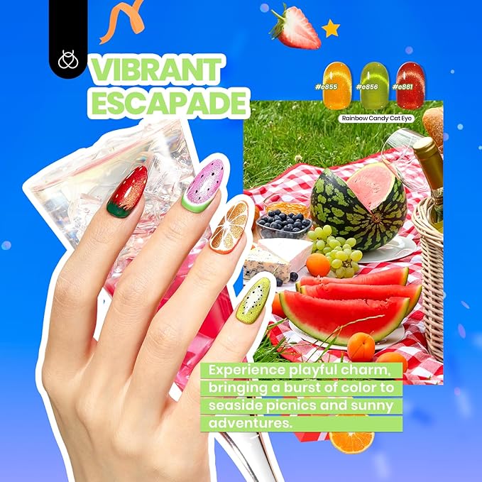 Beetles Cat Eye Gel Nail Polish Set-36 Colors Red Purple Brown Green Burgundy Magnetic Gel Nail Polish with Base Gel Glossy Matte Top Coat Magnet,Soak off UV Nail Gel DIY Nail Art Gift for Women