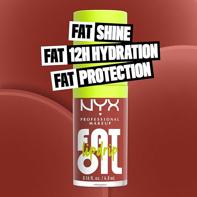 NYX PROFESSIONAL MAKEUP Fat Oil Lip Drip, Moisturizing, Shiny and Vegan Tinted Lip Gloss - Splash of Cream (Honey Nude)