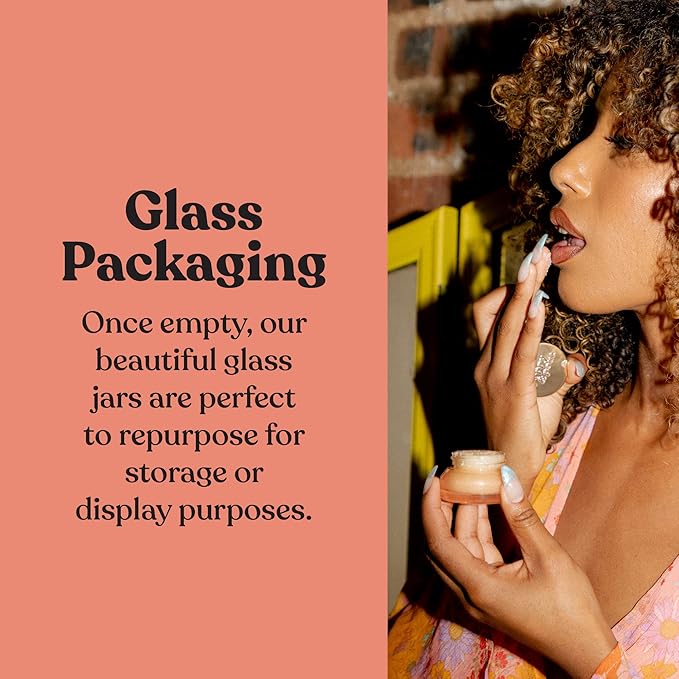 Poppy & Pout Natural Lip Scrub, Moisturizing Sugar Scrub for Dry Lips, Lip Scrubber Exfoliator with Essential Oils Smooths and Hydrates Lips, In Recyclable Glass Jars, Cruelty Free - Orange Blossom