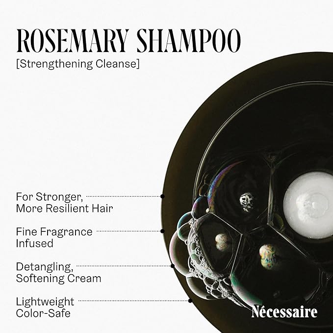 Nécessaire Rosemary Hair Duo | Multi-Protien Strengthening Shampoo + Conditioner For Thinning Hair. For Women + Men. Good For All Hair Types/Textures. Free Of Sulfates. Color-Safe. 250 ml / 8.4 oz