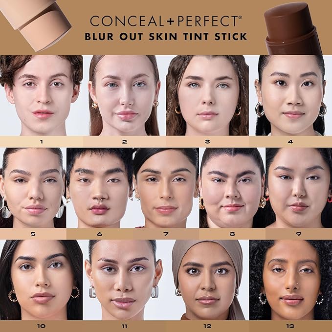 Milani Conceal + Perfect - Skin Tint Stick, Blur Out Tinted Moisturizer Makeup, Shade 017