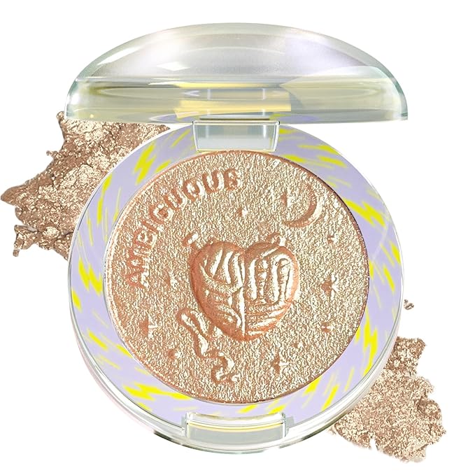 Glitter Sparkly Face Highlighter Makeup Palette Shimmer Radiant Glow Illuminator Iluminadores Palette 6g (02 Twilight Champagne)