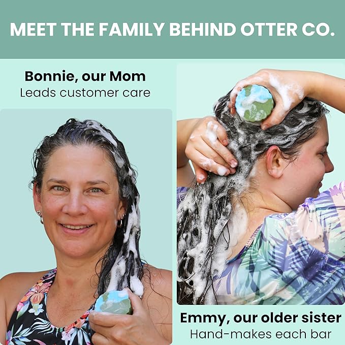 Otter co. Anti Dandruff Tea Tree Shampoo Bar – Nettle, Zinc, Green Tea, Apple Cider Vinegar, Anti Fungal Shampoo – Vegan, Natural, Cruelty & Sulfate Free – All Hair Types & Dry Scalp, USA Made