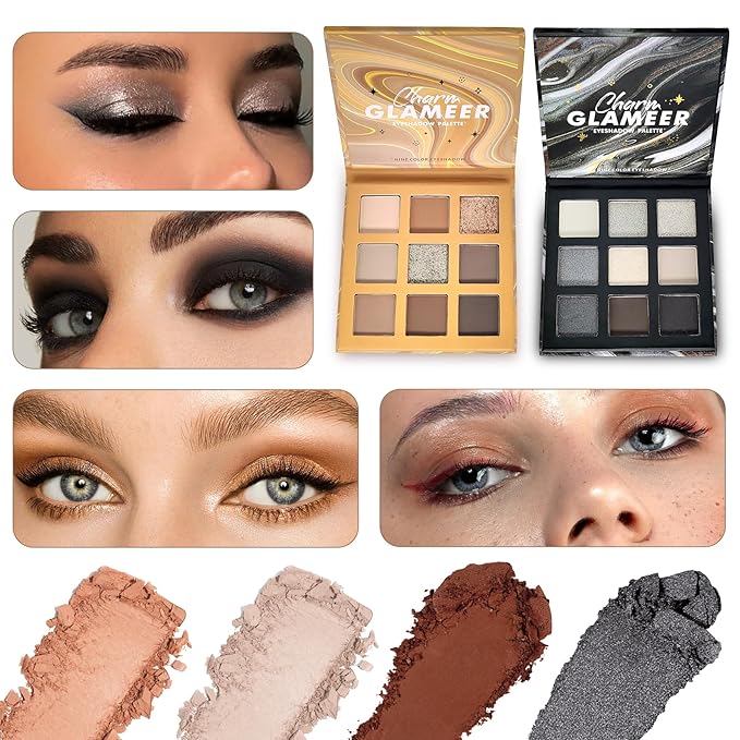 Eyeshadow,18Colors Eyeshadow Palette, Matte&Glitter&Shimmer Eyeshadow,for Eye Makeup Long Lasting Waterproof Eye Makeup Palette, Glitter Shimmer Professional Bright-Colored Eye Shadow(G005-1/G005-3)