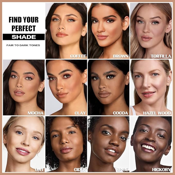 FOCALLURE Cream Contour Stick, Matte Bronzer Stick, Professional Face Shaping & Contouring Stick Makeup, Easy to Apply with Buildable Coverage, Long Lasting & Sweatproof, CLAY