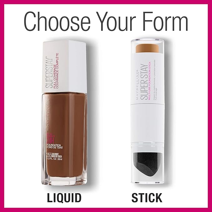 Maybelline New York Super Stay Foundation Stick for Normal To Oily Skin, Espresso, 0.25 Ounce
