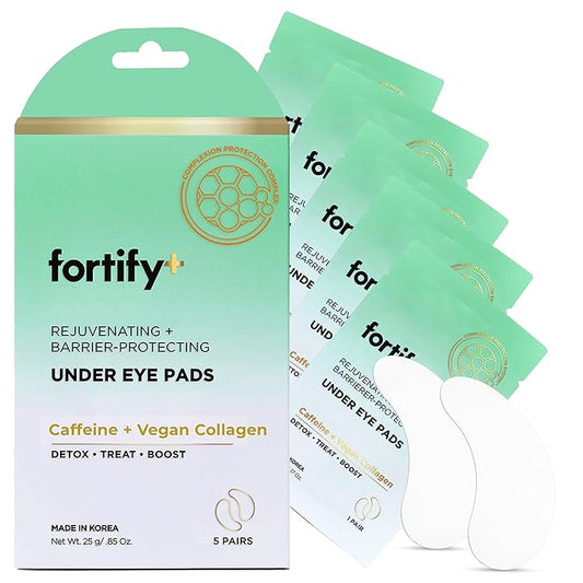 Under Eye Patches For Puffy Eyes and Dark Circles - Caffeine, Collagen & Zeolite - 3-in-1: Detox, Treat, Boost - Dermatologist Tested, Anti-Aging, Anti wrinkle Patches- 5 Pairs