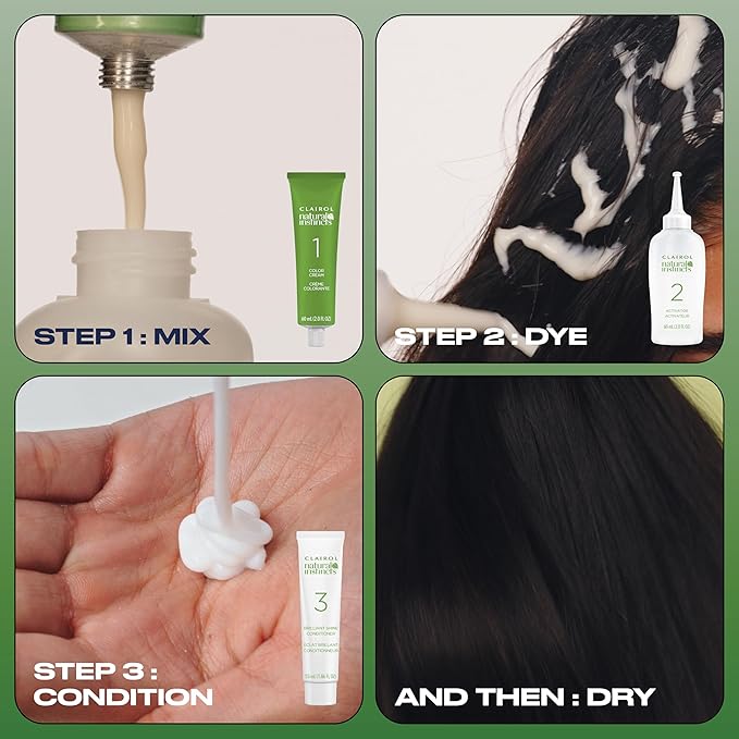 Clairol Natural Instincts Demi-Permanent Hair Color, 6 Light Brown Hair Color, Pack of 1