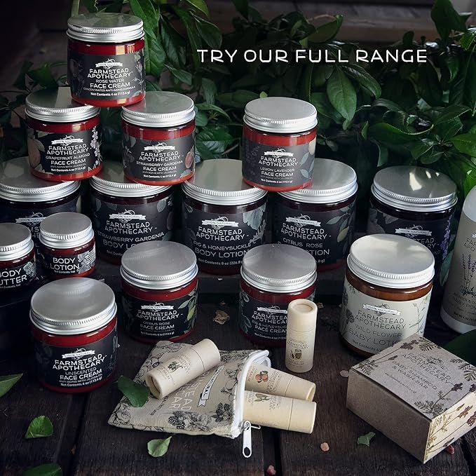 Farmstead Apothecary 100% Natural Lip Balm with Organic Beeswax, Organic Shea Butter & Organic Coconut Oil, Apricot 0.2oz (Pack of 2)