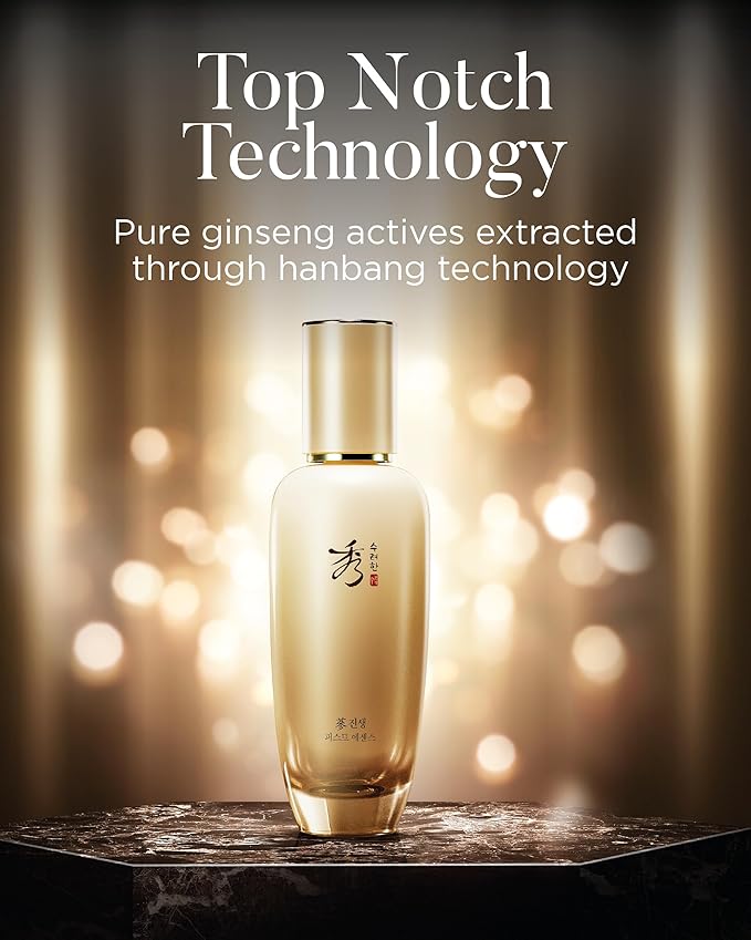 Sooryehan Christmas Gifts Ginseng First Essence (120 ml/2.04 fl oz) Total Age-Defying Solution, Wrinkle Improvement, Nourishing Toner for Radiant and Youthful Skin - Ginsenoside | Korean Skincare