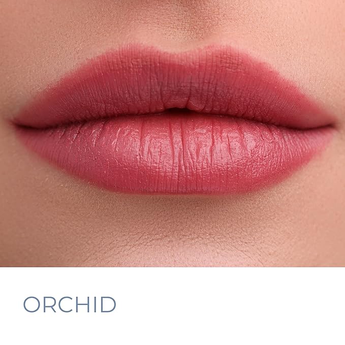 Tinted Lip Balm. Moisturizing Sheer, Buildable Lip Color with Hyaluronic Acid, Vitamin E and Rich Oil, Perfect Revitalizer for Chapped Lips. Beauty Plumper Moisturizer 0.21oz- Orchid