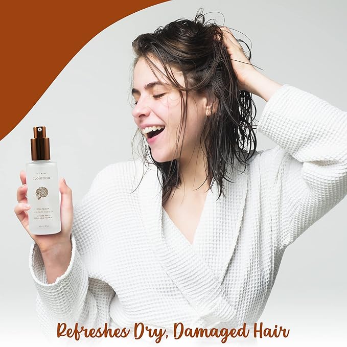 Evolution Argan Oil Serum - Vitamin E Treatment for Softening and Straightening Dry Hair - With Aloe Vera (4 Pack)