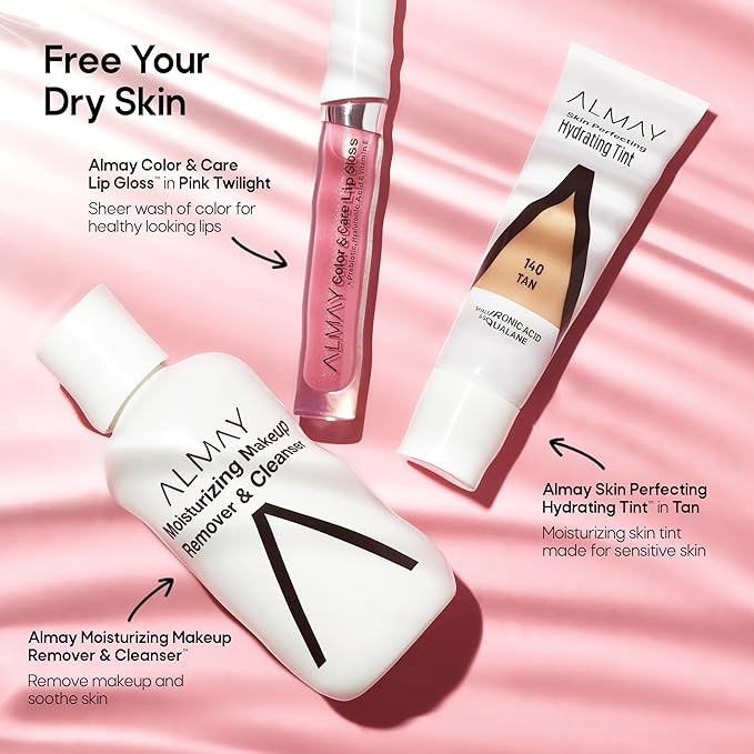 Almay Hydrating Liquid Foundation Tint, Lightweight with Light Coverage, Naturally Dewy Finish, Hypoallergenic, Dermatologist TestedFragrance Free, 130 Sand, 0.94 fl oz.