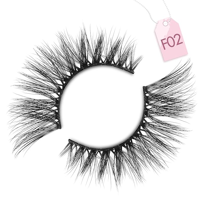 Onlyall Cat Eye Lashes Mink Lashes Fluffy Eyelashes Cat Eye False Lashes Fox Eye Lashes 7 Pairs F02