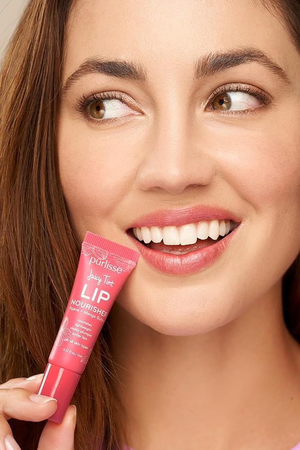 Purlisse Juicy Tint Lip Nourisher - Tinted Lip Moisturizer (Plum Shine)