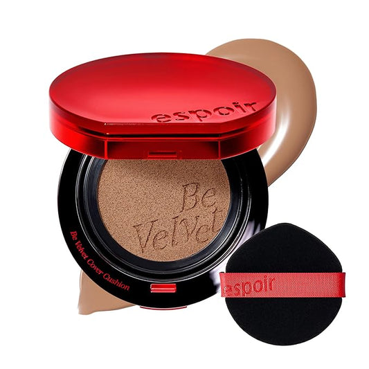 espoir [NEW] Be Velvet Cushion Foundation | Quick and Easy Coverage with Long-lasting Color by Zero Oxidation (#31 Macchiato, 0.46 Ounce (Pack of 1))