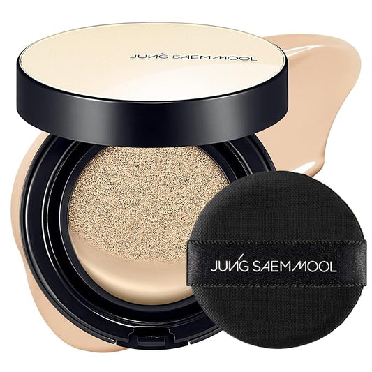 JUNG SAEM MOOL Essential Skin Nuder Cushion 19N N-Light 0.49 Fl Oz, No Refill, Natural Radiant Finish Cushion Foundation with Buildable Coverage, Lightweight Texture, Korean Foundation Makeup