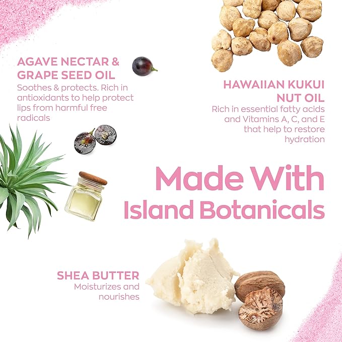 Hanalei Hydrating Lip Treatment Balm – Cruelty-Free, Paraben-Free Moisturizer for Severely Dry, Chapped Lips – Kukui Oil, Shea Butter & Grapeseed Oil –Multi Colored Tint, Travel-Size 3-Pack (5ml X 3)