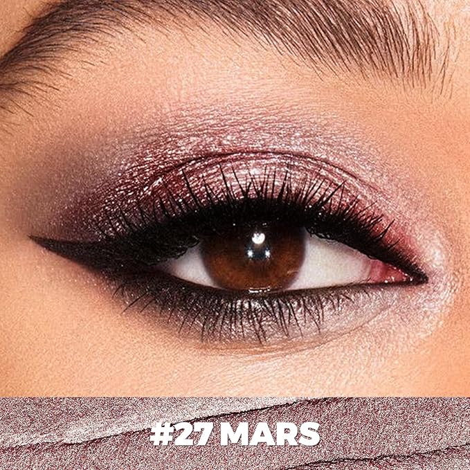 FOCALLURE Shimmer and Matte Cream Eyeshadow Stick,Smooth Brilliant Eye Brightener Pencil,High Pigment Eye Highlighter Pen for Women,Long Lasting Waterproof Eye Shadow and Liners Makeup (MARS)