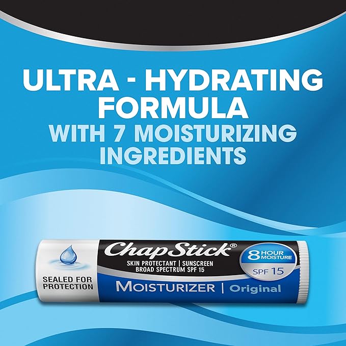 Abreva 10 Percent Docosanol Cold Sore Treatment, Fever Blister and Cold Sore Cream - 0.07 oz plus ChapStick Moisturizer Original Lip Balm - 0.15 oz Value Pack