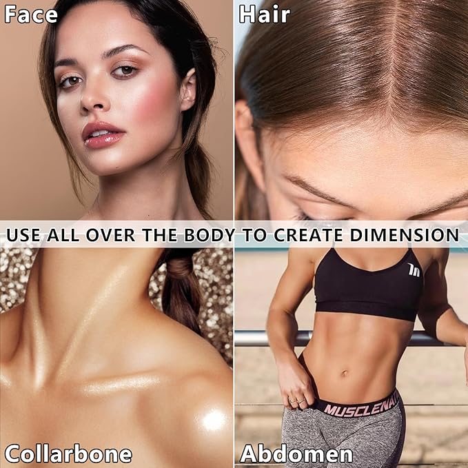 3 Pcs Contour Stick, Highlighter Stick, Blush Stick, Cream Contour Kit with Contour Brush, Create Face Contour, Non-greasy, Waterproof Long-lasting Effect for Women (2+5+6,LIGHT MEDIUM)