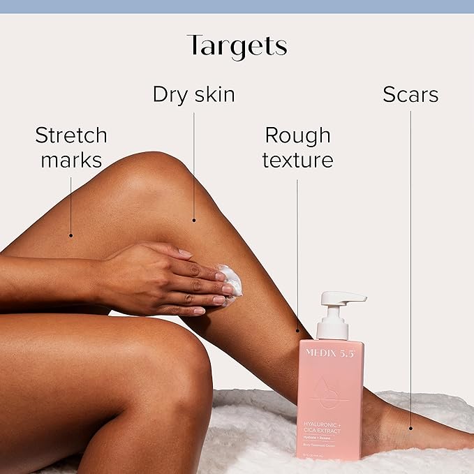 MEDIX Firming Collagen Cream + Hyaluronic Acid Body Lotion 2PC Set | Anti Aging Firming Lotion & Face Moisturizer For Women, Crepey Skin, Stretch Marks, & Dry Skin | Skin Care Products, 2PC Bundle