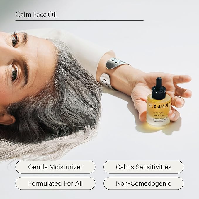 Biography Long June Quieting Face Oil, 30ml - Natural Smoothing & Clarifying Dry Oil. Clarifying, Moisturizing & Hydrating Beauty Facial Oil for Women w/Camellia, Vitamin E & Marula