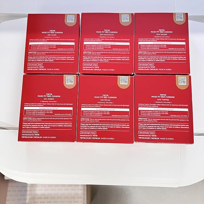 TIRTIR Mask Fit Red Cushion Foundation *Trial Kit* #Medium Deep | Japan's No.1 Choice for Glass skin, Long-Lasting, Lightweight, Buildable Coverage, Semi-Matte