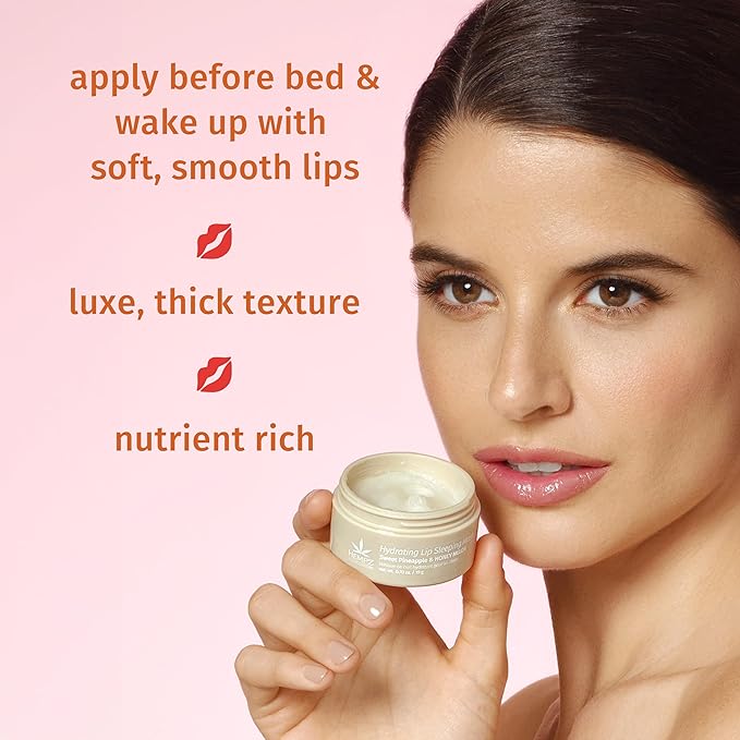 Hempz Hydrating Lip Sleeping Mask - Whipped Vanilla (.95 Oz.) | Overnight Hydrating Lip Balm for Dry Lips, Lip Repair, Chapped Lip Treatment & Nourishment for Women
