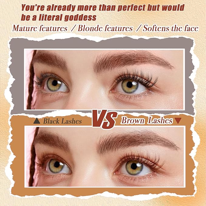 Lash Clusters - Dark Brown Lashes 360PCS Natural Wispy Fluffy Eyelash Clusters 8-16 MM Eyelash Extensions D Curl Faux Mink Lash Extensions DIY at Home