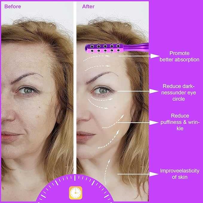 2025 Beauty Roller – Germanium Stone Face Sculpting Tool, Uplift Facial Massaging Beauty Tool, Firming Massage Wand for Skin Tightening, Portable Cooling & Sculpting (Purple)