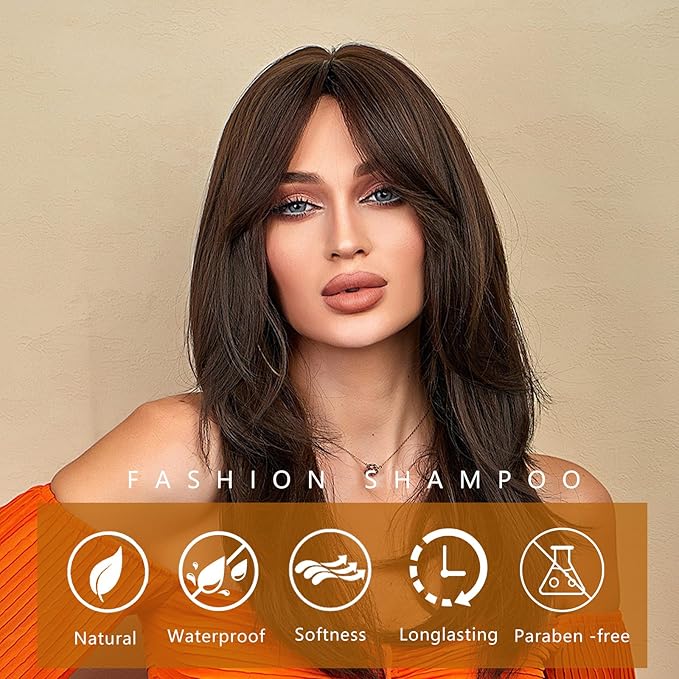 Dark Brown Hair Dye Shampoo, Argan Oil Hair Color Shampoo for Men & Women, 3 in 1 Hair Dye Shampoo 16.9 Fl Oz, Easy to Use, Shampoo Para Canas for Gray Hair Coverage