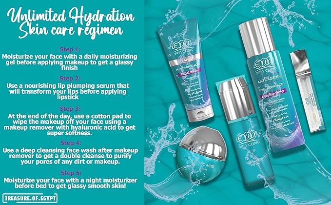 Eva Anti-Aging Skin Clini Hyaluronic Acid Micellar Water Makeup Remover (200 ml / 6.7 oz)