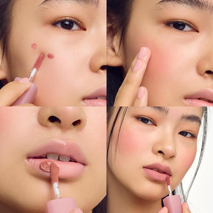 COLORGRAM NUDE BLUR TINT 16 ROMANTIC CORAL | Soft Velvet Matte Liquid Lipstick & Cheek Tint | Lightweight Blurring Tint for a Smooth & Airbrushed Finish | Long-Lasting & Non-Sticky Formula